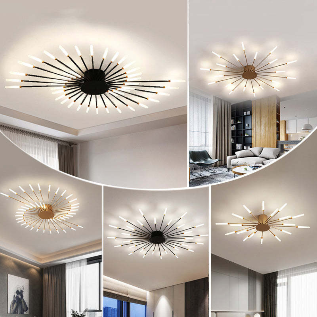 Elegante goldene LED-Deckenlampe LumenMax. Energieeffiziente Designleuchte für Ihr Zuhause.
