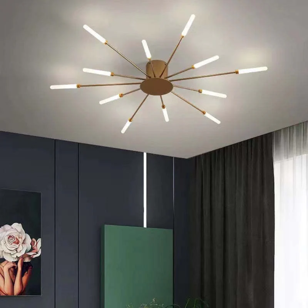 Moderne schwarze LED-Deckenleuchte, LumenMax. Perfekt für Wohnzimmer & modernes Wohnambiente.