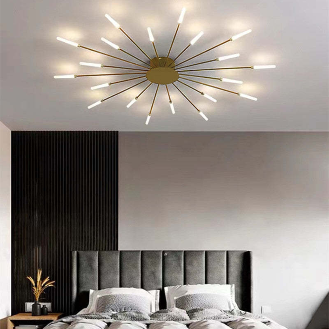 Moderne, dimmbare LED-Deckenleuchte in Schwarz. Vielseitige Innenbeleuchtung für alle Räume.