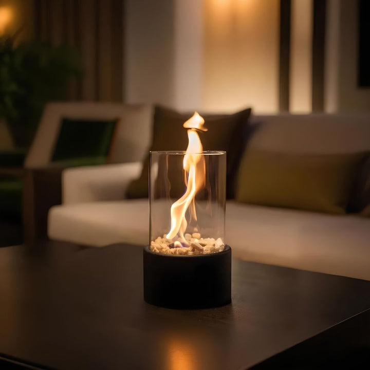 Klassische Lumora Öllampe aus Metall & Glas für stilvolles Ambiente. Perfekte Dekoleuchte.