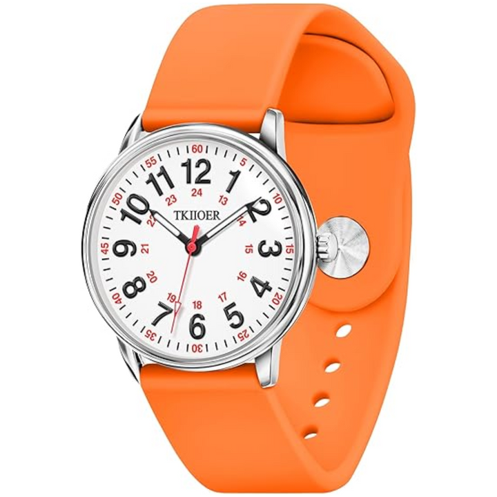 Moderne, wasserdichte Schwesternuhr für Damen, robust, analog und präzise, eine unverzichtbare Uhr für Pflege & Medizin.