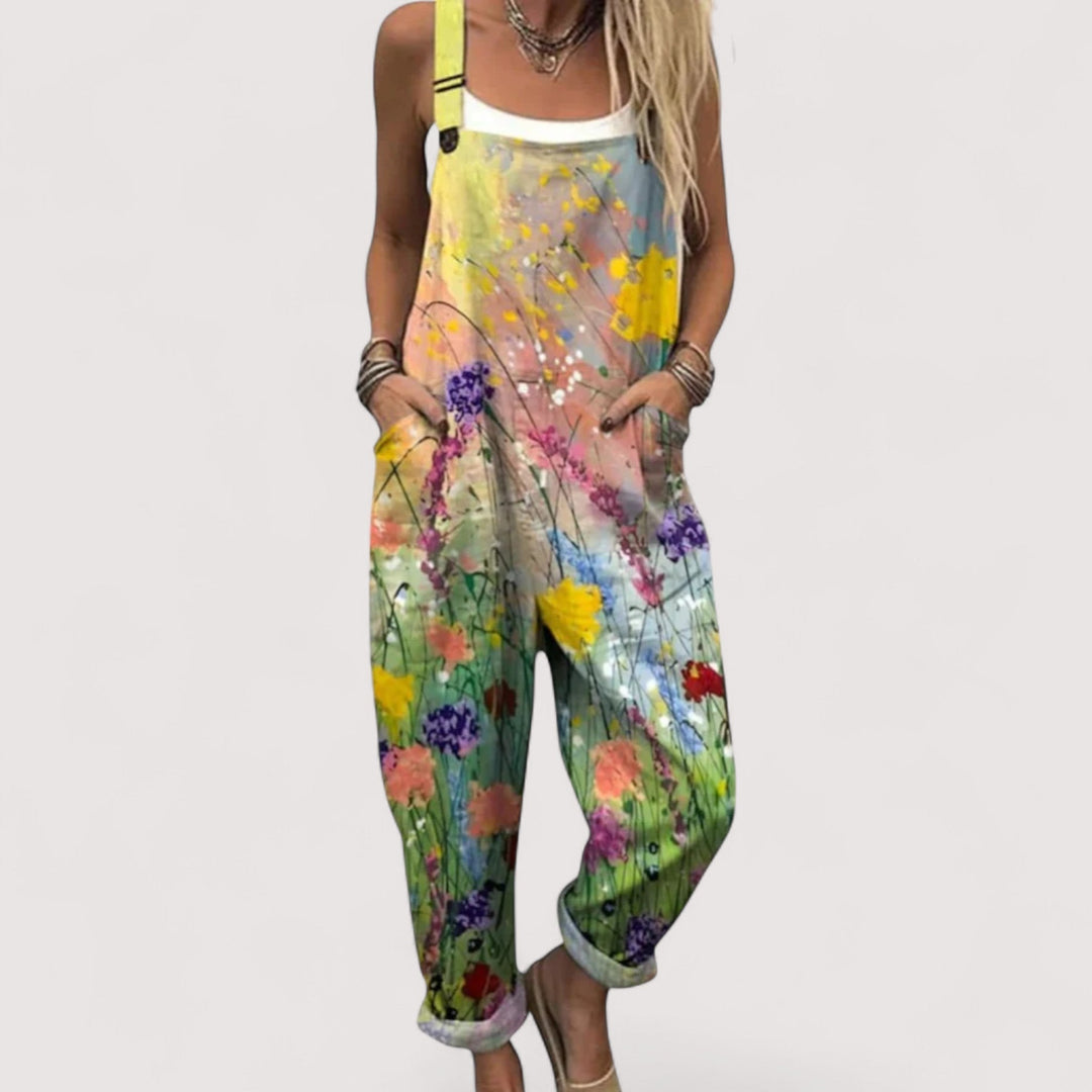 Modischer Ein-Teiler: Bequemer Damen Jumpsuit mit weitem Bein & lockerer Silhouette. Vielseitig für jeden Anlass.