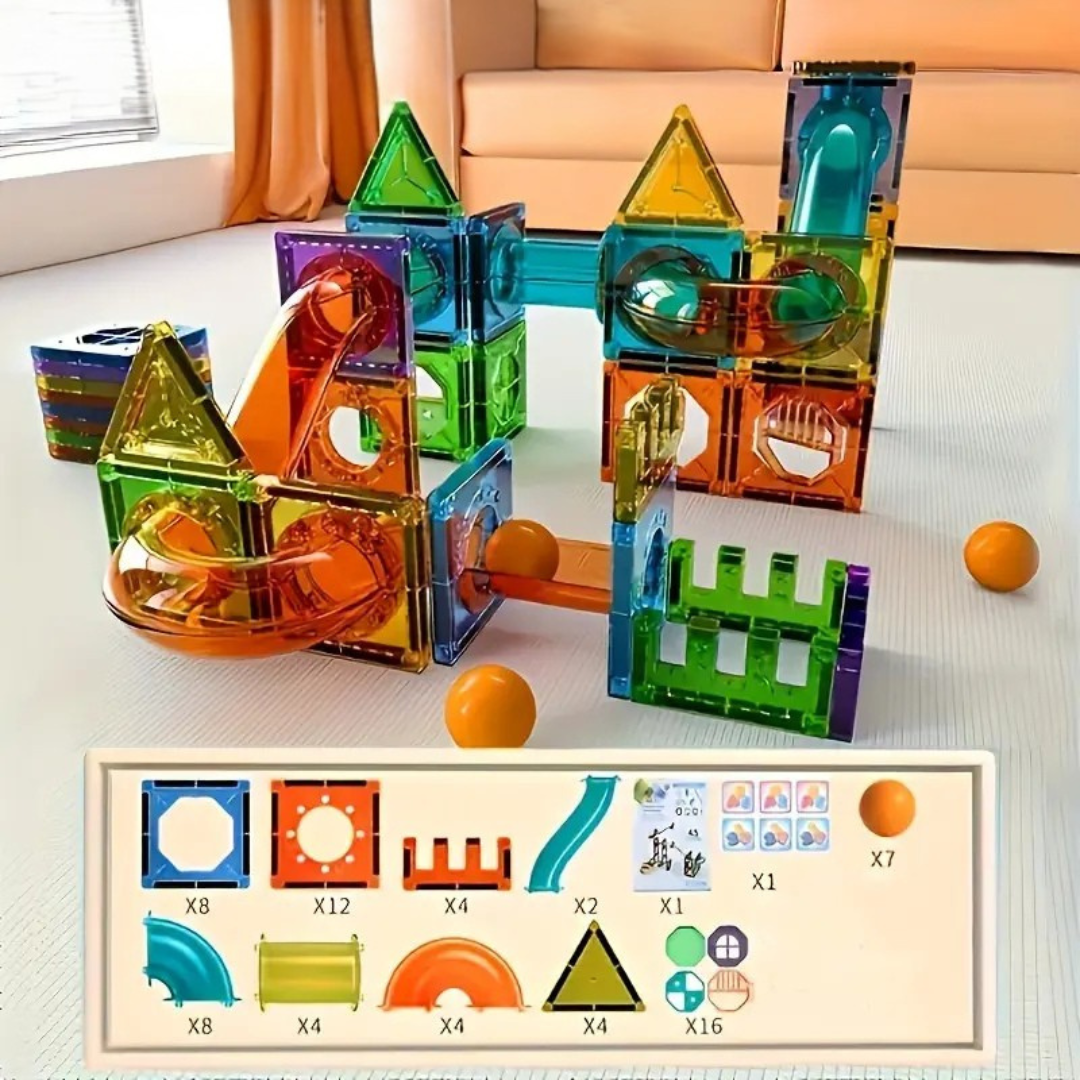 Kinder konstruieren leuchtende Modelle mit magnetischen LED-Bausteinen, fördert MINT-Fähigkeiten und Spielspaß.