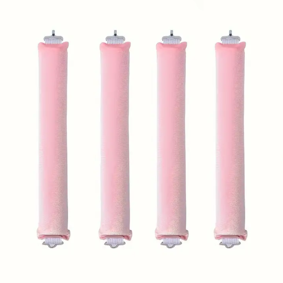 Einfaches hitzefreies Lockenstyling-Set für Damen. Übernacht-Locken, Haarpflege-Accessoire für Schönheit.