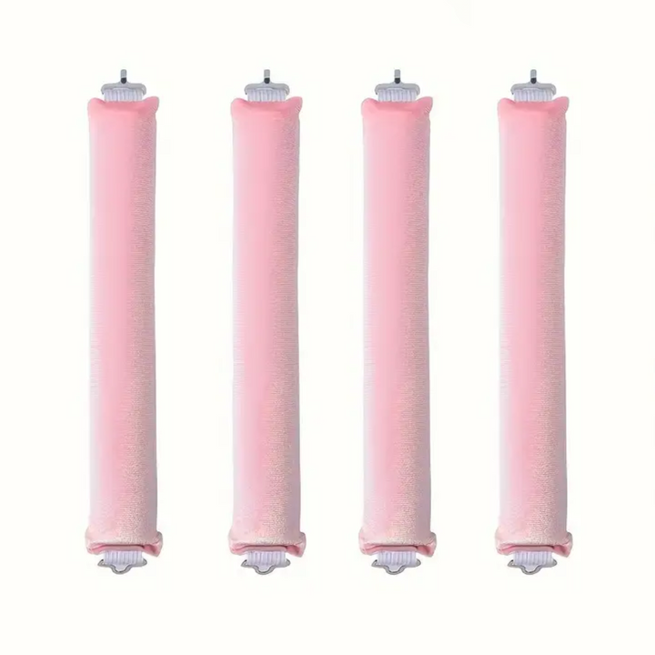 Einfaches hitzefreies Lockenstyling-Set für Damen. Übernacht-Locken, Haarpflege-Accessoire für Schönheit.