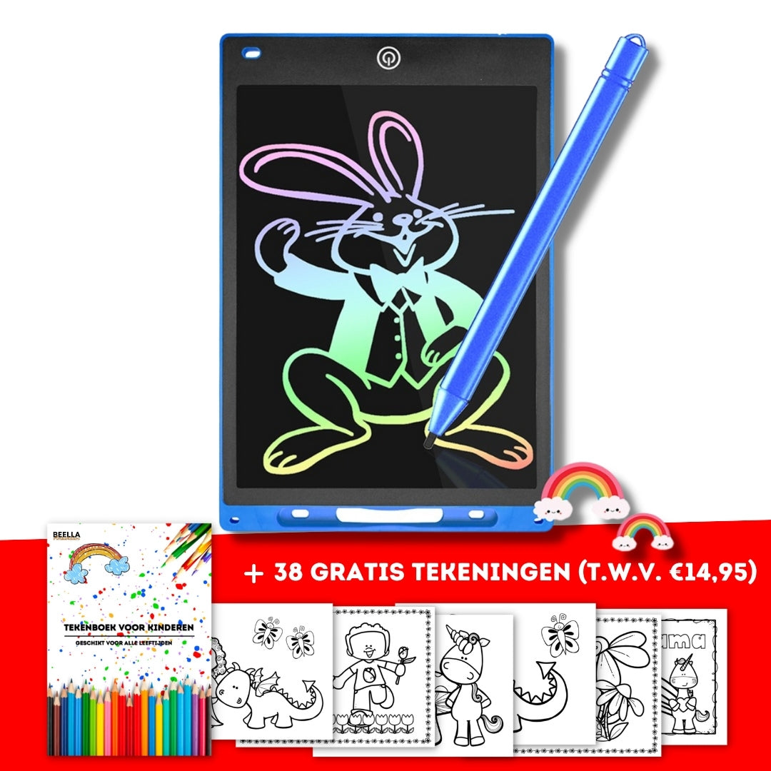Kindersicheres LCD-Zeichentablett, leicht und einfach zu bedienen, ideal für junge Künstler.