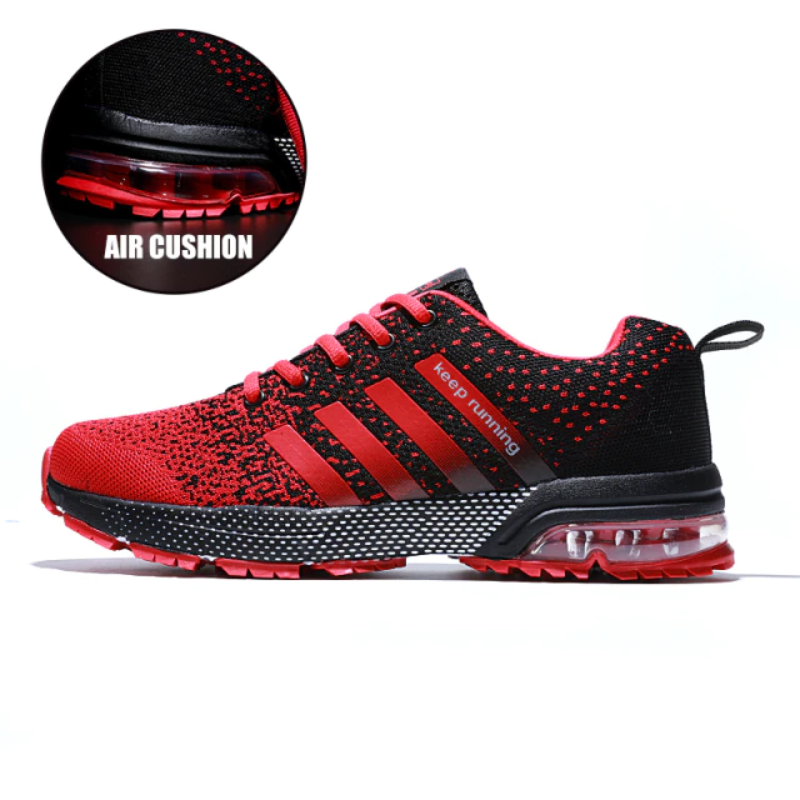Herren tragen AeroFlex Orthopädische Sneakers, bequeme Laufschuhe für Komfort bei jedem Schritt.