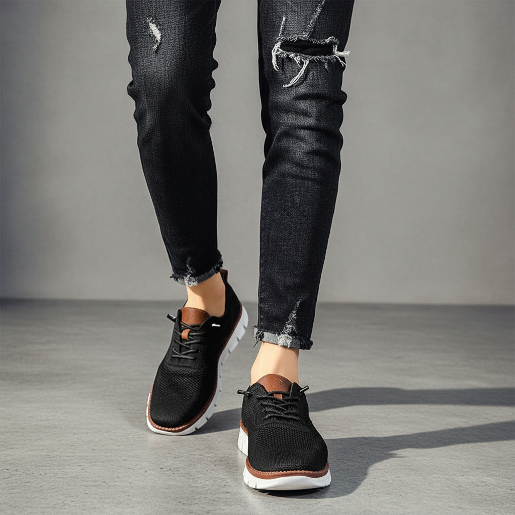 Adrian Herrenschuh: Bequemer, stilvoller veganer Sneaker für den Alltag mit atmungsaktivem Obermaterial.