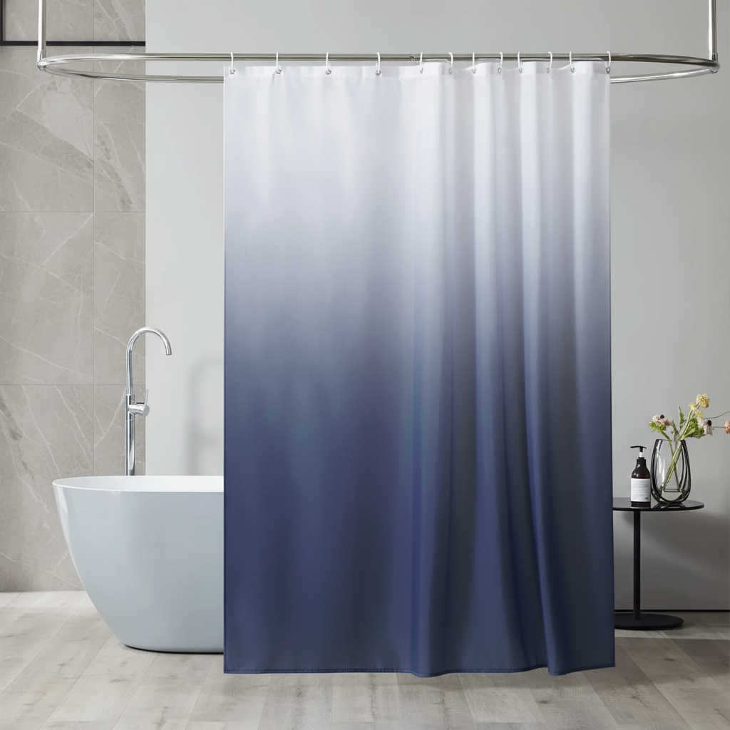 Verdickter Polyester Duschvorhang AquaVeil: Wasserabweisend, modern & stilvoll für Ihr Badezimmer.