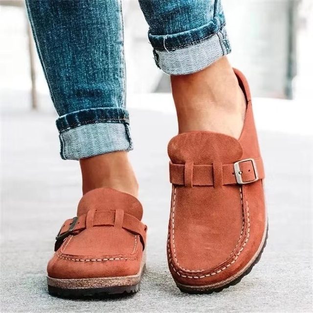 Unterstützende Damen Orthopädische Schuhe, retro Slipper für Komfort und Stil im Alltag.