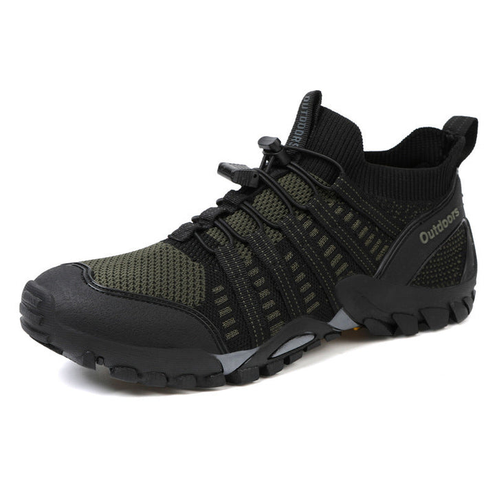 Komfortable Damen Trekking-Schuhe mit innovativem elastischen Schnürsystem für optimalen Halt auf Wanderungen.