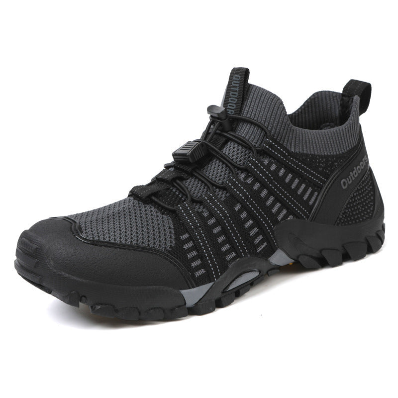 Rutschfeste Damen Outdoor-Schuhe, atmungsaktiv, mit schnellem Schnürsystem für sicheren Schritt im Gelände.