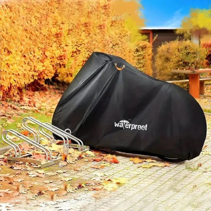 Wasserdichte 3-lagige Fahrradabdeckung für E-Bike und Outdoor. Optimaler Schutz vor Regen, Staub & UV.