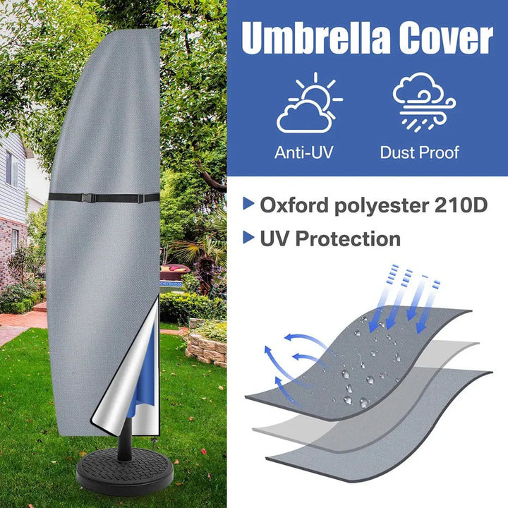 Wetterfeste Sonnenschirm Abdeckung: Optimaler Schutz vor Regen, UV-Strahlung & Wind für Gartenschirme.