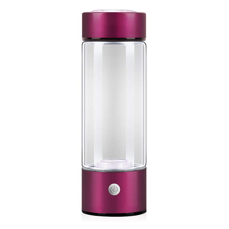 Borosilikatglas Wasserstoff-Trinkflasche HydroPro Generator. USB-Ladefunktion, für Hydration & Antioxidantien.