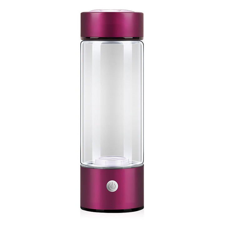 Borosilikatglas Wasserstoff-Trinkflasche HydroPro Generator. USB-Ladefunktion, für Hydration & Antioxidantien.