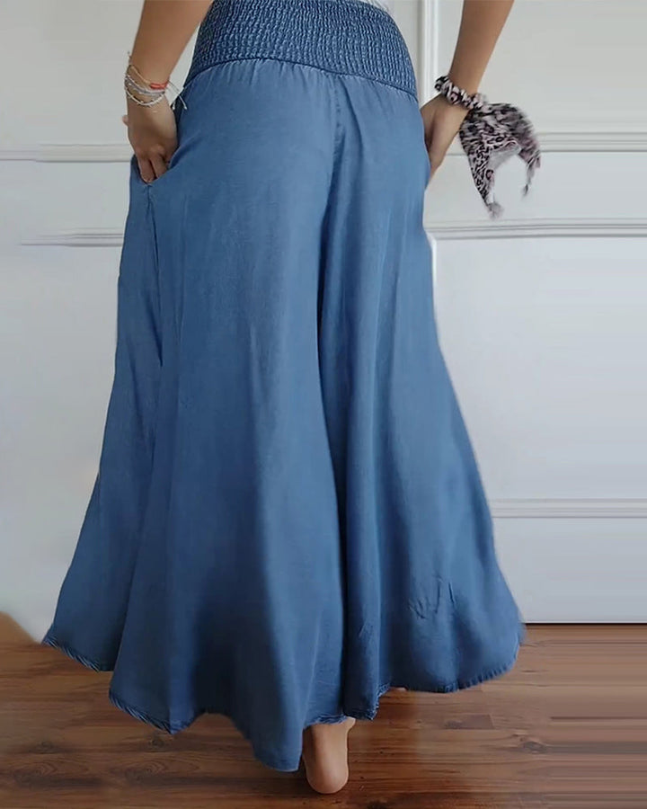 Bequeme fließende Damen Weite Hose für entspannte Tage, ideal als Sommerhose oder Freizeit-Look.