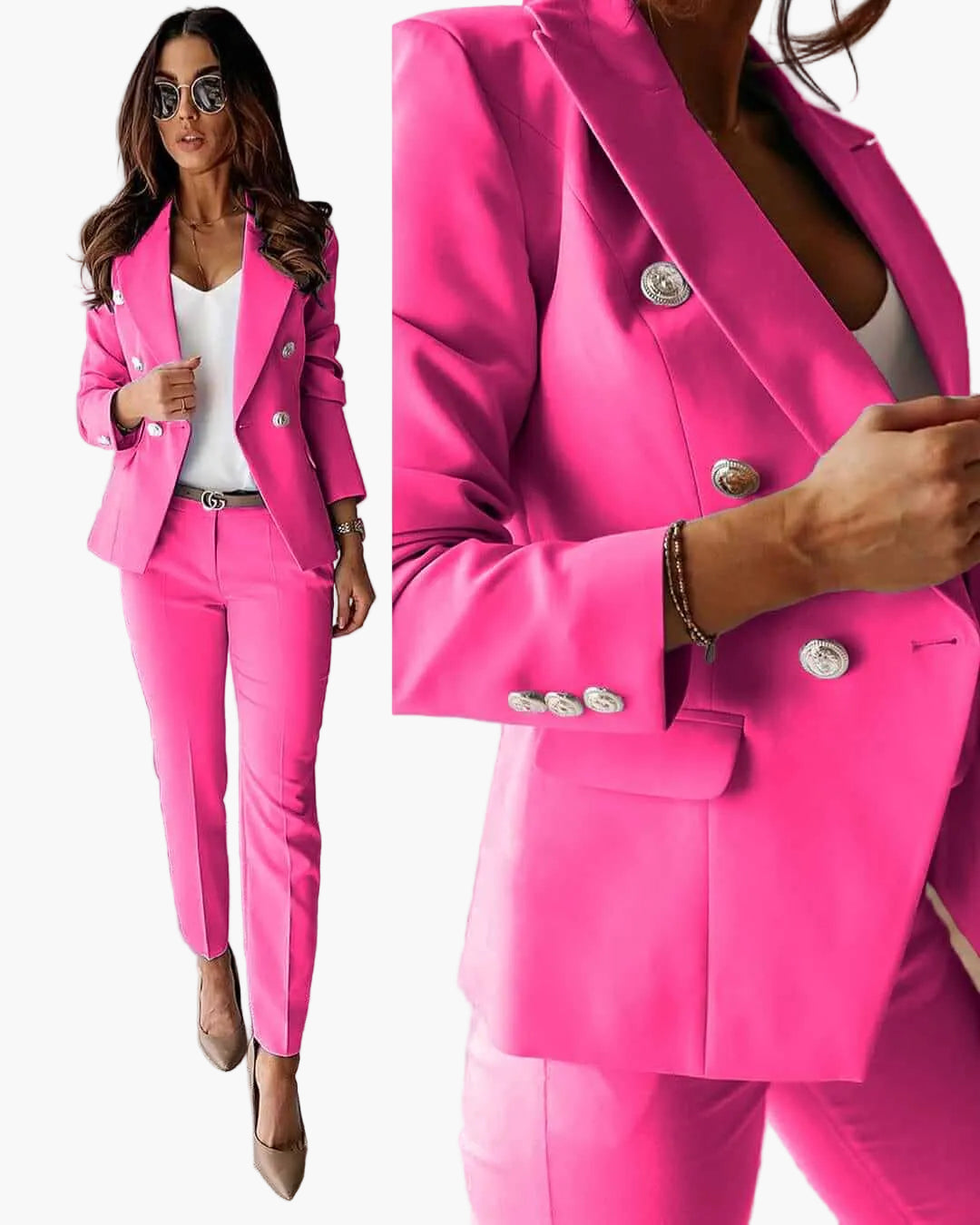 Elegante Business Hose für Damen Anzug Set. Gerader Schnitt, bequem & professionell für den Arbeitsalltag.