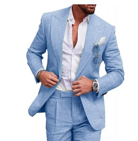 Eleganter Leinen-Herrenanzug Felix, modern und stilvoll. Perfekt als Business- oder Freizeitanzug für Männer.