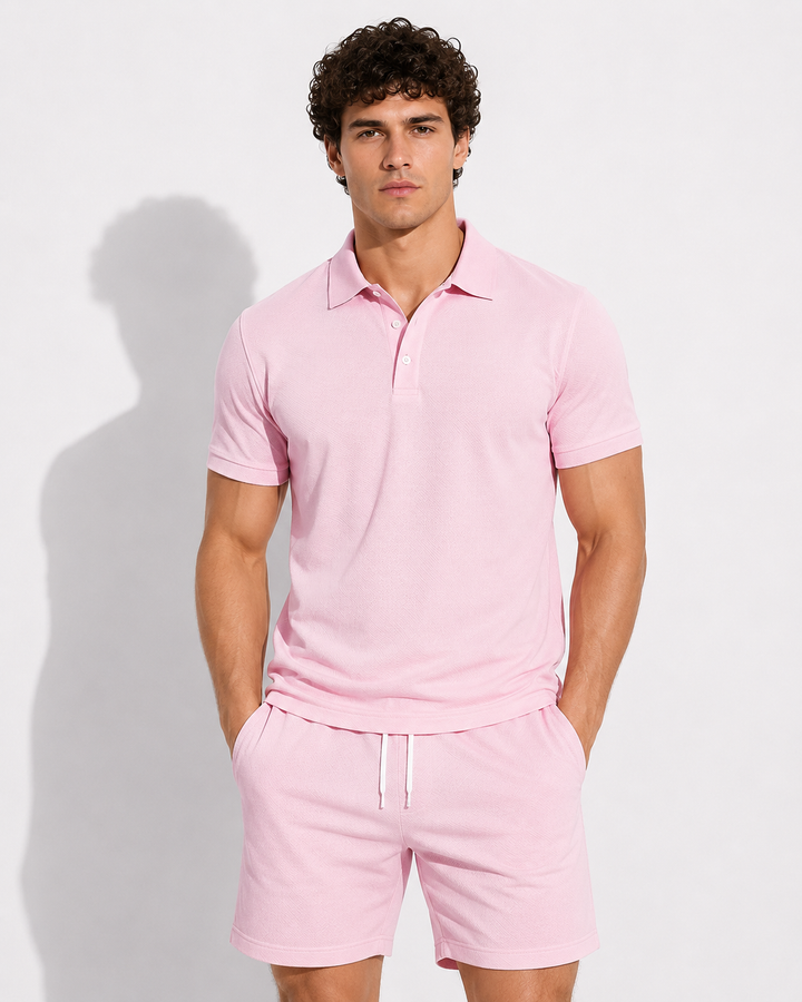 Herren Sommer Polo Set: Elegant, bequem, Poloshirt & Shorts. Perfekt für Freizeit & Strand.
