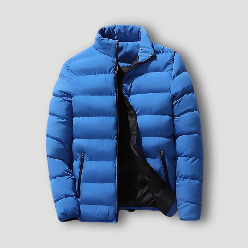 Dicke Herren Pufferjacke für den Winter, warm gefüttert. Perfekt für Outdoor-Aktivitäten und kalte Tage.