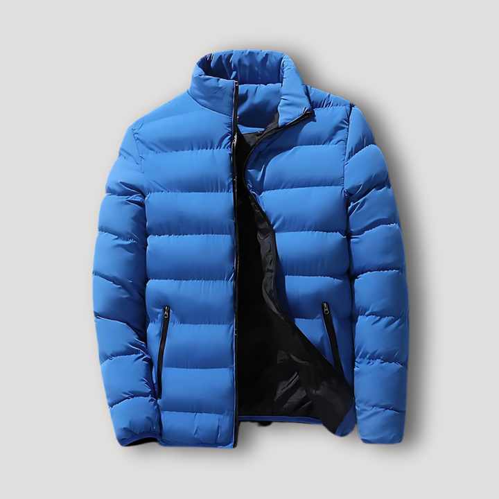 Dicke Herren Pufferjacke für den Winter, warm gefüttert. Perfekt für Outdoor-Aktivitäten und kalte Tage.