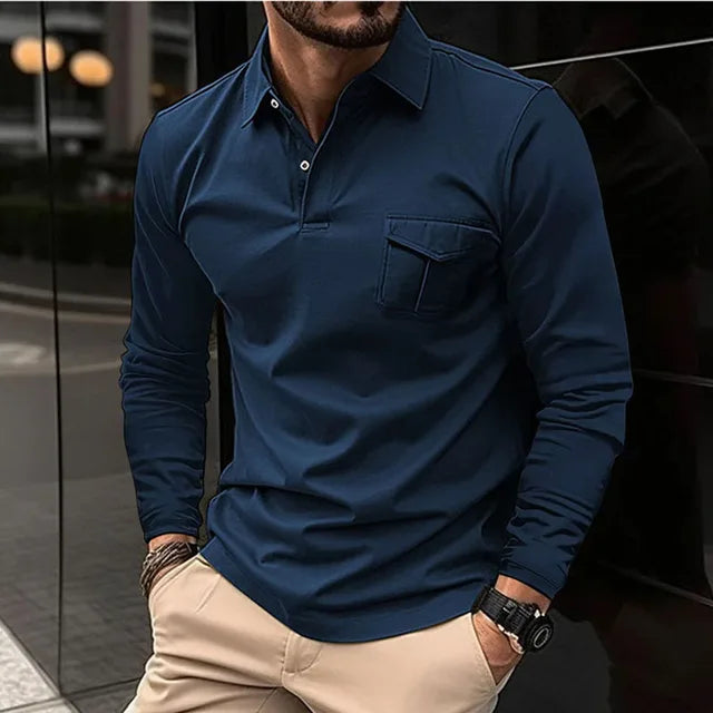 Rotes, uni Herren Business-Hemd, Langarm, elegant und vielseitig kombinierbar für verschiedene Anlässe.