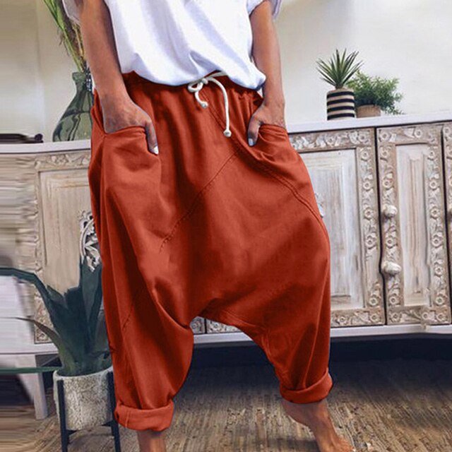 Bequeme Herren Bohemian Haremhose Luca, weites Bein, locker geschnitten, stilvolle Freizeithose für den Sommer.