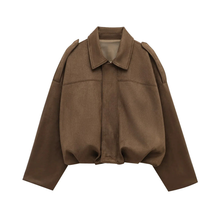 Modische Damen Übergangsjacke, vielseitige Bomberjacke mit Reißverschluss für Herbst und Frühling. Perfekt für Streetwear.