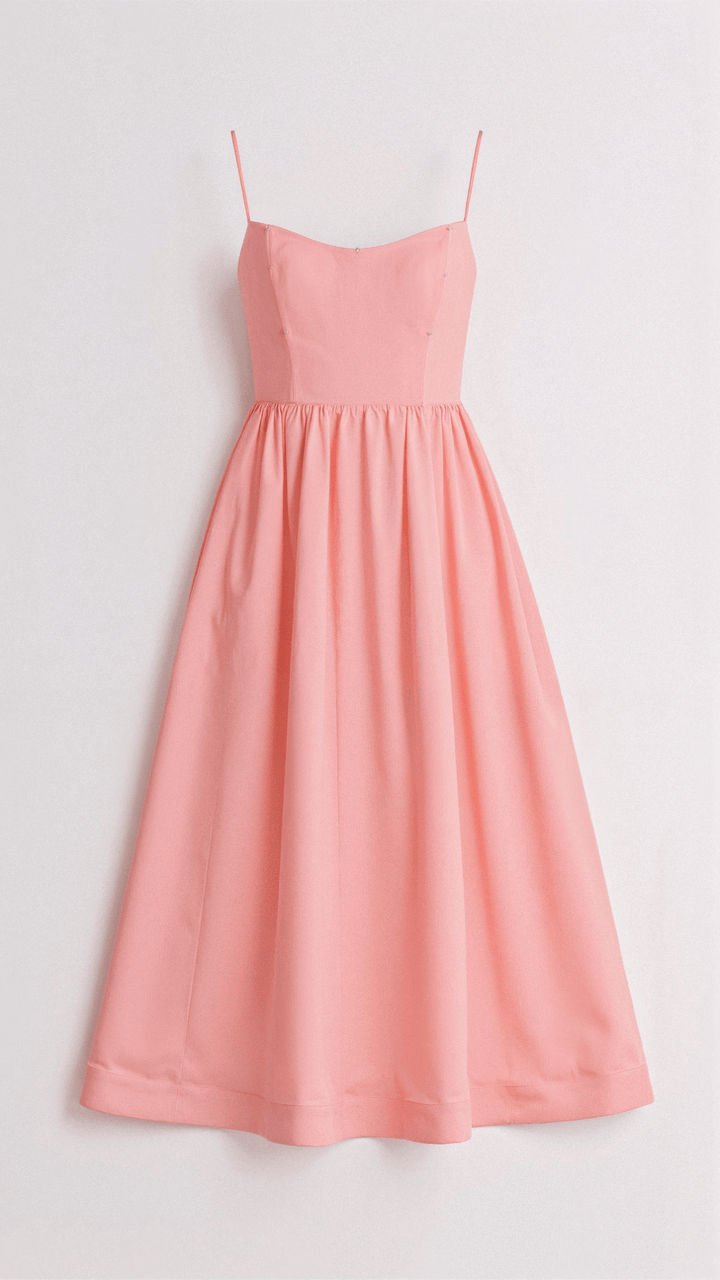 Damenkleid im Ascot-Stil, A-Linie. Midilänge, ideal für stilvolle Auftritte bei Sommerfesten.