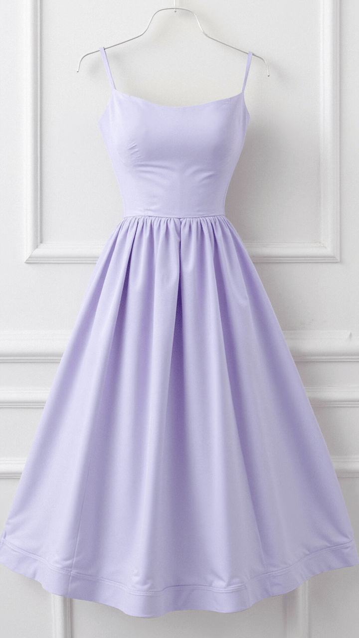 Luftiges Damen-Sommerkleid, Ascot-Stil. Elegantes A-Linien-Midikleid für entspannte & formelle Anlässe.