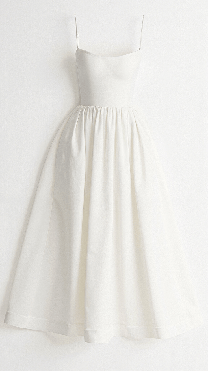 Schickes Damen-Sommerkleid. Ascot-Stil A-Linien-Midikleid, elegant für Freizeit & Festlichkeiten.