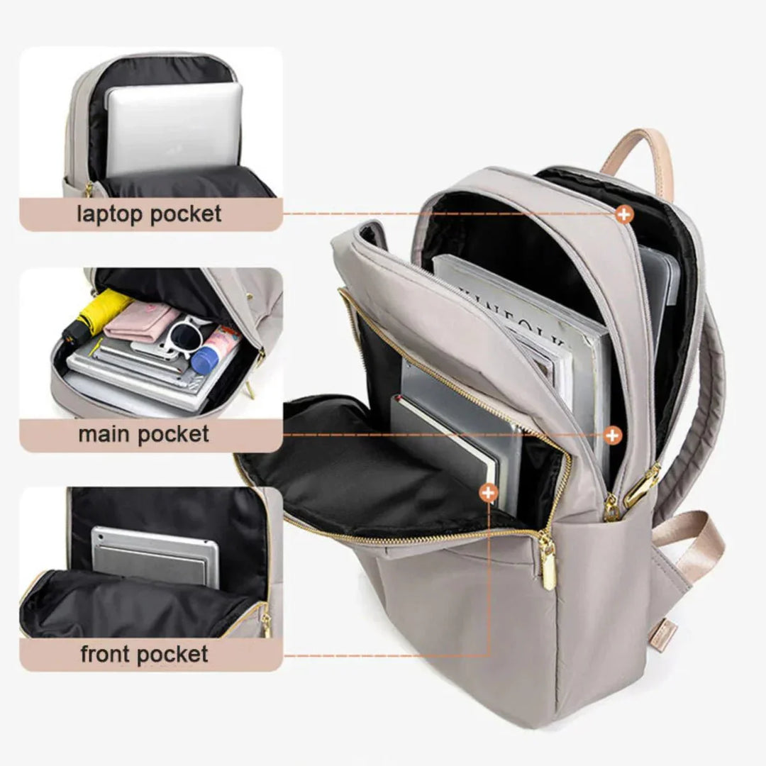 Praktischer Damen Reise Rucksack, handlich & elegant für Kurztrips, City-Urlaub & Freizeit.