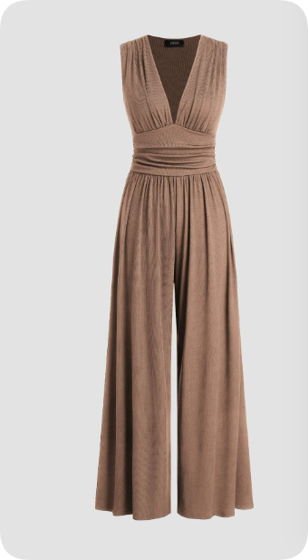 Vielseitiger Damen Jumpsuit ärmellos, mit schmeichelnder Passform. Eleganter Mode Einteiler für Sommer & Freizeit.