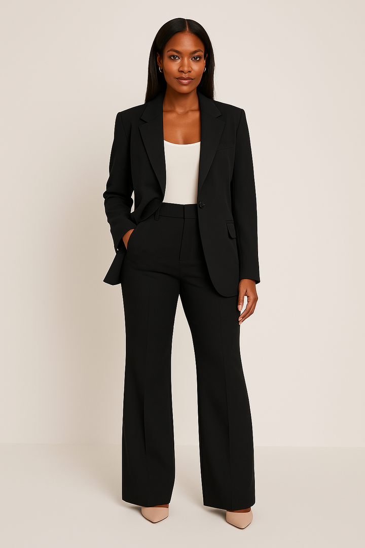 Eleganter Damen Hosenanzug für Büro & festliche Anlässe. Stilvolles Anzug Set mit tailliertem Blazer.
