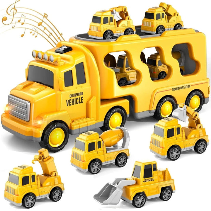 Robustes Kinder Fahrzeugspielzeug: Interaktiver Doppeldecker Spielzeugtruck mit Licht, Sound & ABS-Konstruktion.