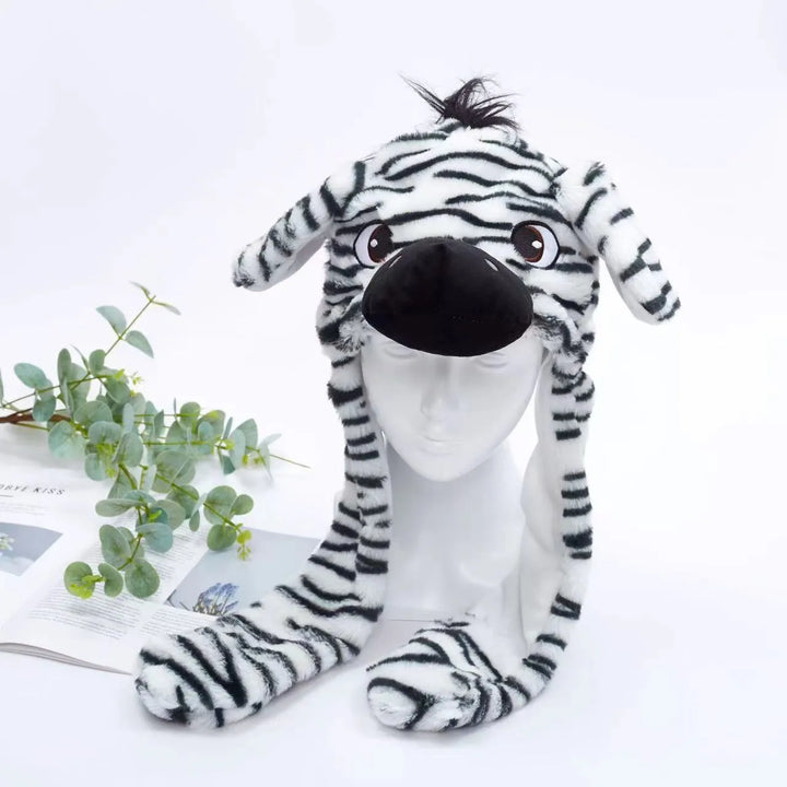Cosplay-Accessoire: Niedliche Plüschmütze mit Ohren, die sich bewegen, für deinen Look.