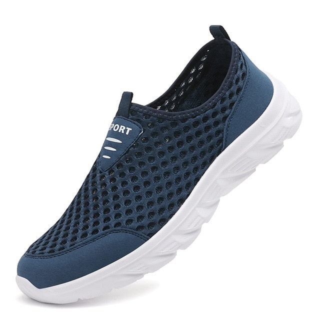 FlexAir Herren-Sneakers, orthopädische Komfortschuhe ohne Schnürsenkel. Bequeme Slip-on Freizeitschuhe für den Sommer.