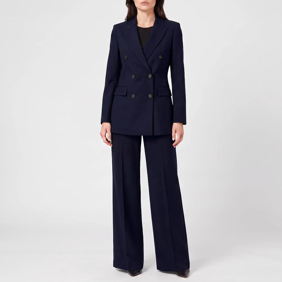 Professioneller Damen Business Anzug, stilvoller Zweiteiler Hosenanzug für einen eleganten Auftritt im Büro.