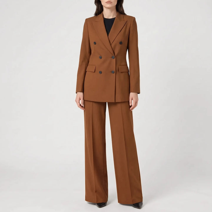 Komfortabler Damen Business Anzug in stilvollem Design, ideal als zweiteiliger Hosenanzug für Frühling/Herbst.