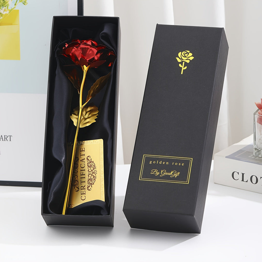 Romantisches Luxusgeschenk: Ewige Kunstrose in edler Box, ein besonderes Wohnaccessoire.