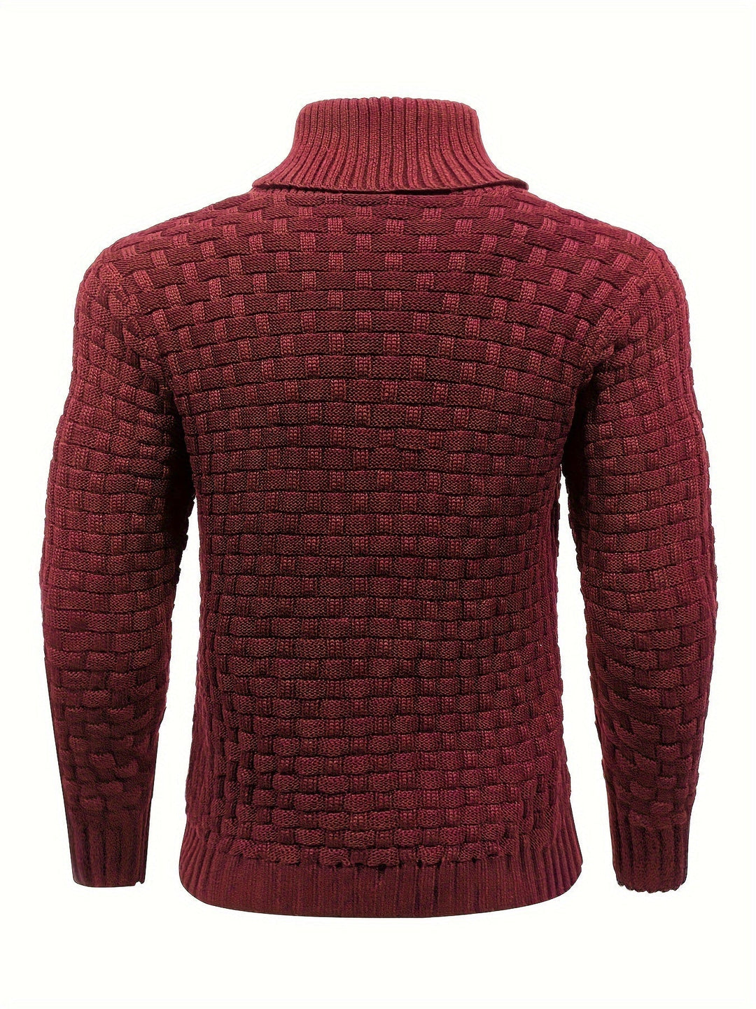 Robuster Herren Strickpullover mit Waffelstruktur. Schalkragen, für kühle Herbst- und Wintertage.