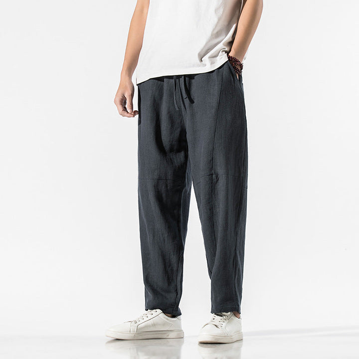 Herren Herbst Freizeithose, knöchellang und weit geschnitten, bequem für milde Tage & Freizeit.