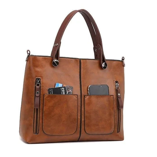 Elegante PU-Leder Damen Umhängetasche in Schwarz, als stilvolle Handtasche oder Crossbody.
