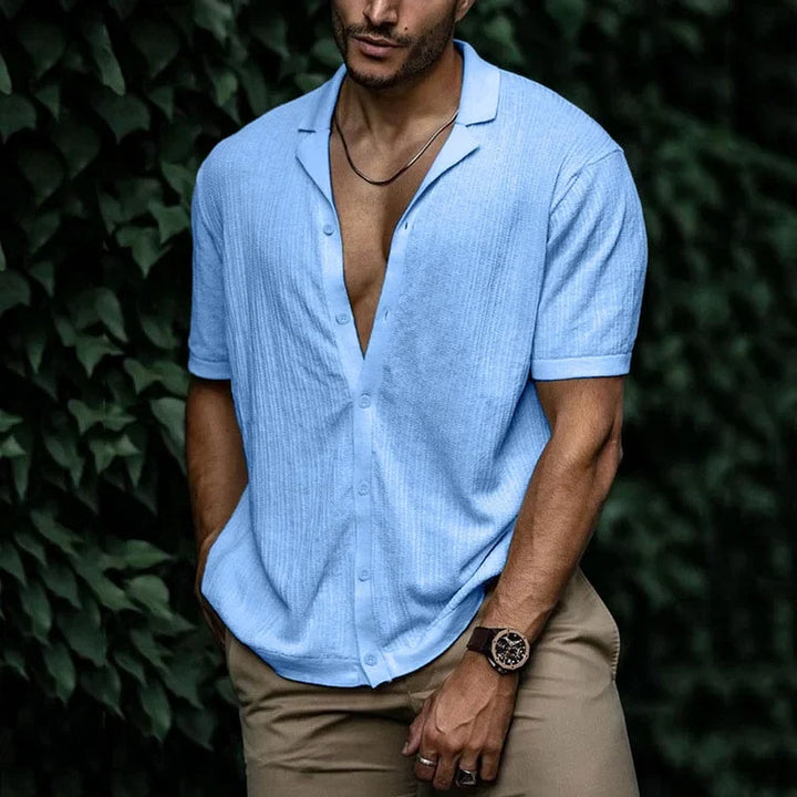 Freizeit Kurzarmhemd für Herren, mit Knopfleiste, komfortabel & stylisch. Ideales Sommerhemd.