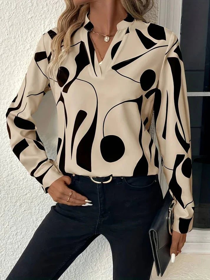 Elegante Damen Bluse für Frühling & Herbst. Vielseitiges Oberteil, ideal für Büro & Freizeit.