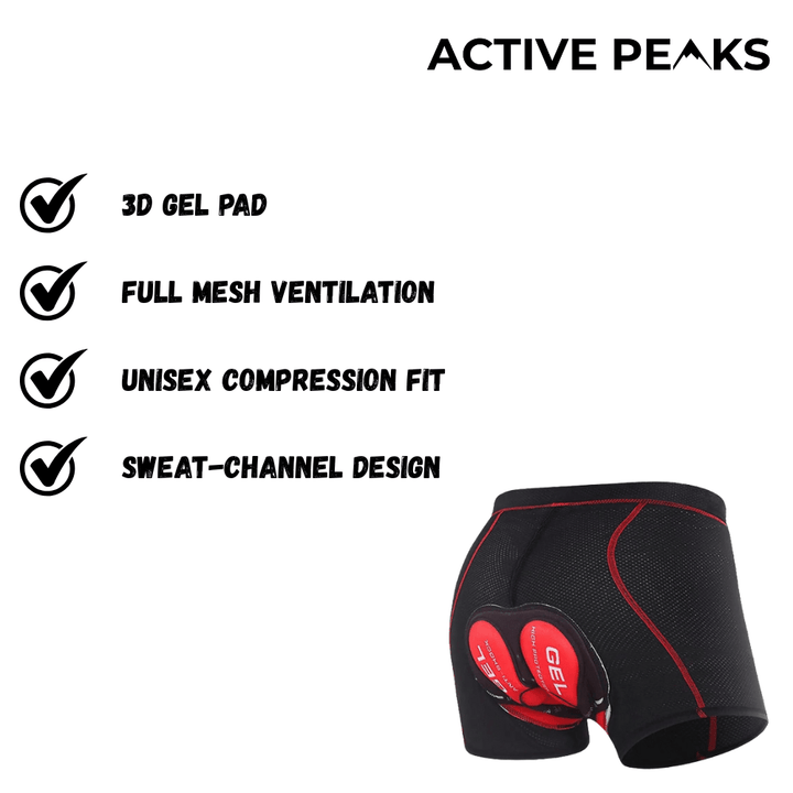 Unisex Sportunterwäsche, gepolsterte Radunterhose, perfekt sitzend für Rennrad und MTB Fahrten.