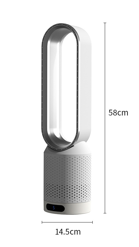 AirPure Design-Luftkühler im Wohnzimmer schafft eine kühle, komfortable und stilvolle Atmosphäre.