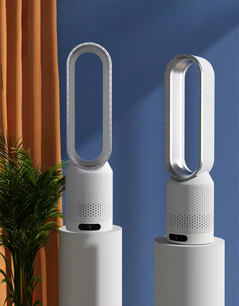 AirPure Luftkühler mit Oszillation verteilt kühle, gereinigte Luft gleichmäßig & effizient im Raum.