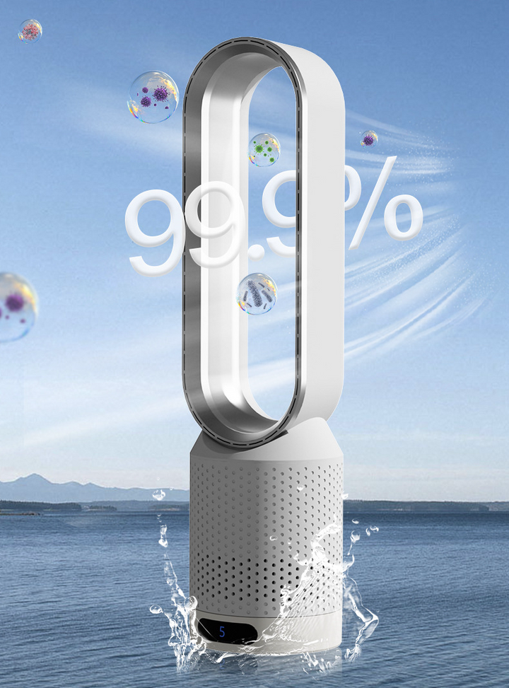 Leiser AirPure 3-in-1 Luftkühler für ungestörten Schlaf und konzentriertes Arbeiten ohne Hitzestress.